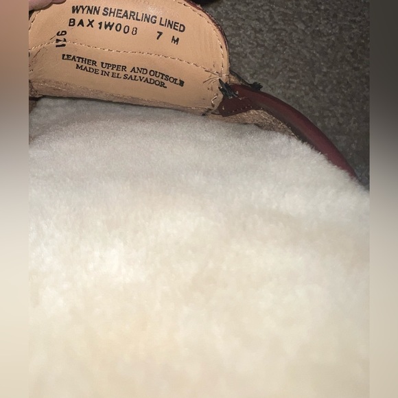 WYNN Shearling Mule in Burgundy Women’s Size 7M - Picture 7 of 8